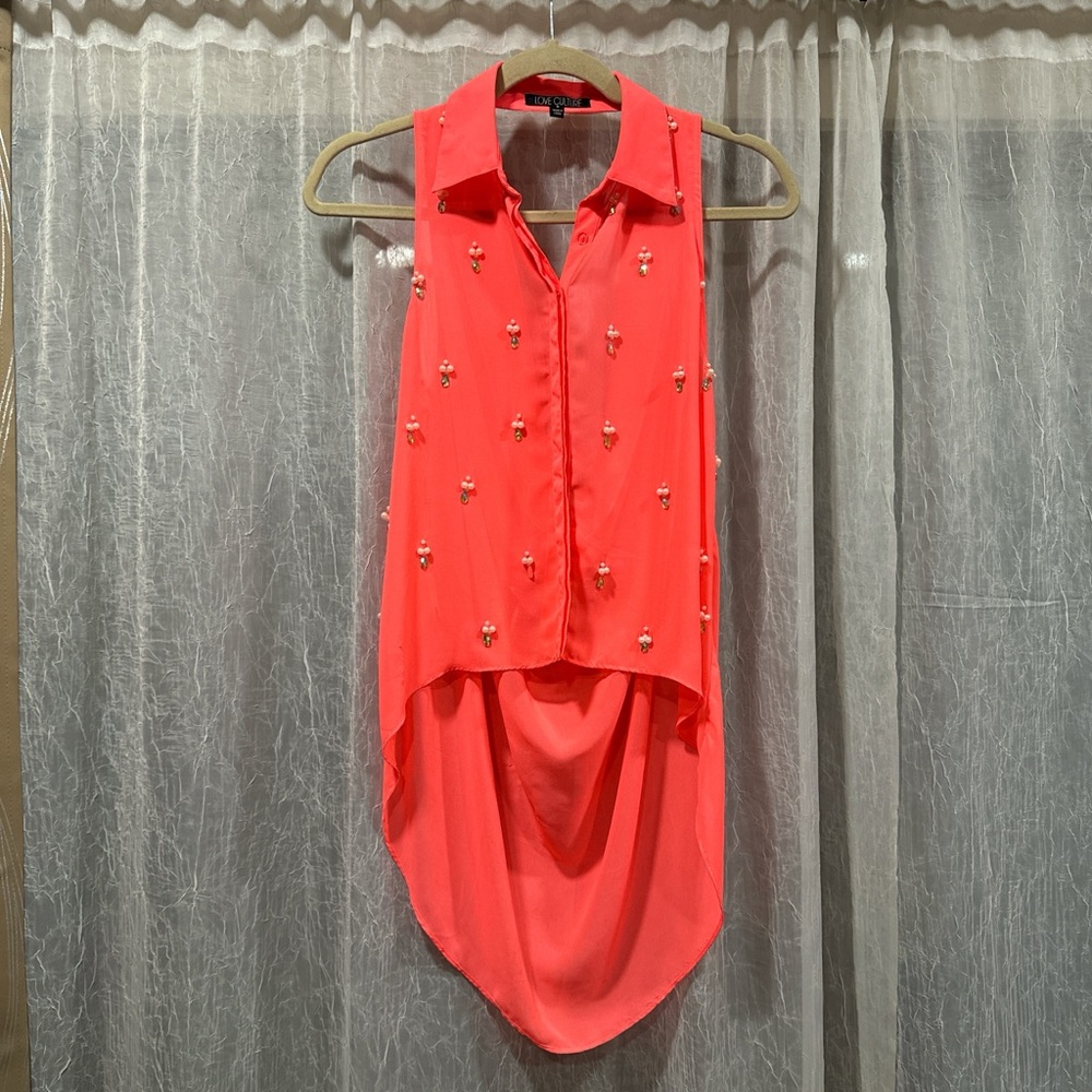 Love Culture Vibrant Coral Top